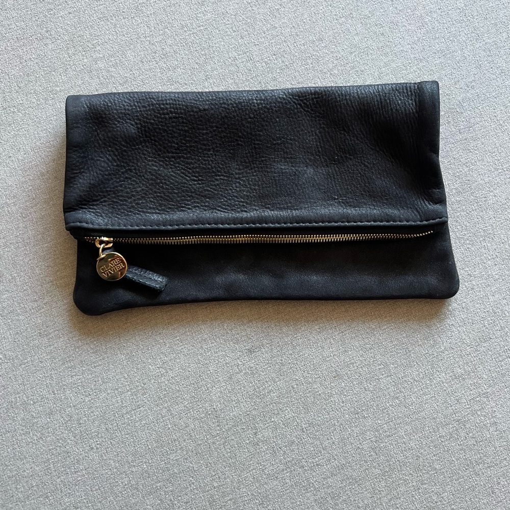 Elegant Black Leather Clutch